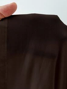 Elenzga Áo thun nam phong cách Pháp thường ngày thắt eo cỡ lớn đa năng - Cà phê nâu - Xem 8