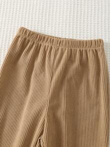 Cozy Pixies 2pcs Baby Boy Colorful Striped Contrast Collar Long Sleeve Pullover Sweatshirt & Elastic Waist Pants Set