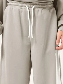 SUMWON 男童连帽衫和运动裤套装休闲运动服，适合儿童度假穿着。 - 杏色 - 查看 7