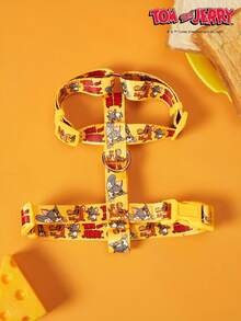 TOM & JERRY X PETSIN 1pc Yellow Background Graphic Tank Top - Yellow - View 1