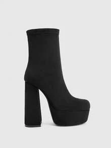 CUCCOO LuxiPop 女士时尚防水厚底高跟踝靴