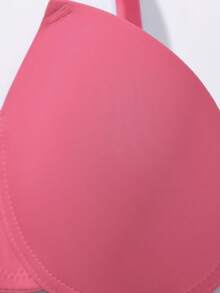 Red Fabric Push Up Bra For Everyday Casual Wear