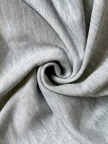 INAWLY Retro American Design Gray Hooded Zip-Up Sweatshirt - Light Grey - View 6