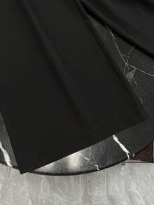 GlowEve Women's Fashion Commuter Style High-End Wide Leg Pants, New Design Relaxed Straight Leg Casual Trousers - Black - View 4