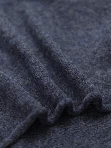 Lumivelle 女式海军蓝立领无袖简约百搭针织连衣裙 - 藏蓝色 - 查看 8