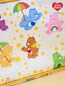 Care Bears X POKOJA LAND 1pc Large Capacity Cute Plush Care Bear Cartoon Embroidery Design Cosmetic Bag With Handle,Cheer Bear, Gift - White - View 6