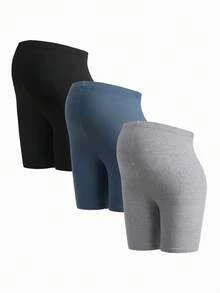 Modmama Maternity Solid Color Adjustable Waist Casual Short Leggings Maternity Shorts Plus Size Short Leggings For Women Stretchy Shorts For Woman Maternity Bottoms - Multicolor - View 14