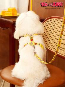 TOM & JERRY X PETSIN 1pc Yellow Background Graphic Tank Top - Yellow - View 3