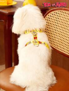 TOM & JERRY X PETSIN 1pc Yellow Background Graphic Tank Top - Yellow - View 7