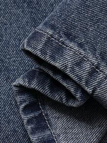 DAZY Tween Girls' Bow Print Wide Leg Jeans - Blue - View 8