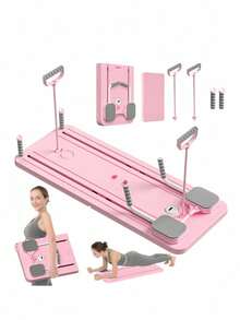 4 In 1 Ab Board Foldable Design Core Strengthener Pilates Slant Board Non Slip Mat Full Body Workout Home Gym Equipment Compact Storage Solution