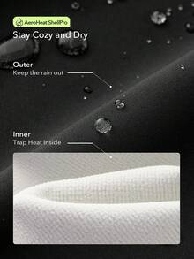 OutZeal 女士冬季保暖户外夹克 圣诞套装 滑雪露营 保暖内衬 防水 抽绳腰带 带口袋 - 黑色 - 查看 5