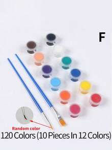 1 套丙烯颜料套装水彩画 12 色套装，用于手绘 DIY 艺术、绘画、涂鸦和洗涤，适合艺术生、办公和学习用品以及返校用品、返校、学校用品 - 彩色 - 查看 16