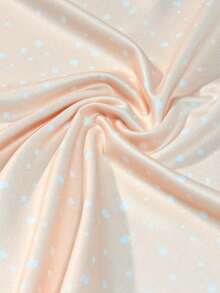 Women's Casual Solid Color Short Sleeve Top And Shorts Lounge Set - Apricot - View 6