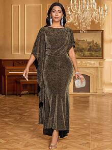 SHEIN Lady Robe longue ajustée élégante pour soirée femme - Multicolore - Voir 6