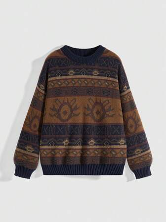 Fairycore Plus Size Women Hippie Style Loose Fit Pullover Sweater