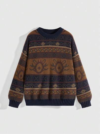 Fairycore Plus Size Women Hippie Style Loose Fit Pullover Sweater