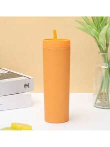This Frosted Double-Walled Plastic Cup Features A Matte Waterproof Coating, Is Reusable, And Has A 480ml/16oz Capacity. Suitable For The Office, Restaurants, Outdoor Activities, Mother's Day Gifts, And Car Use. - Multicolor - View 12