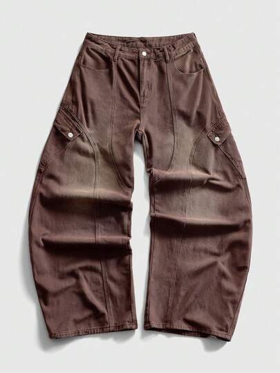 Street Life Jeans en denim ample et décontracté avec poches pour hommes