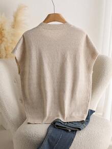 CosyJoli Plus Size Casual Hand-Cranked 3D Floral Batwing Sleeve Cardigan Summer Spring - Apricot - View 3