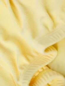 SHEIN Sovereign Charm Women's Contrast Color Long Sleeve Sweatshirt Yellow Active Set Yellow Sports Top - Yellow - View 8
