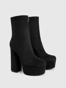 CUCCOO LuxiPop 女士时尚防水厚底高跟踝靴