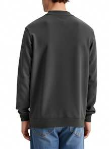 Tommy Hilfiger Men's Crew Neck Sweatshirt Dark Grey - Black - View 2