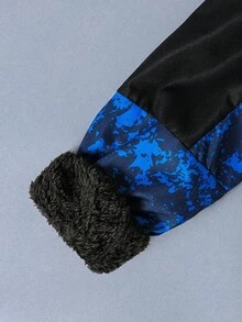 1pc Boys' Camouflage Hooded Fleece Jacket, Versatile For Daily Wear, Winter Fall - Multicolor - View 3