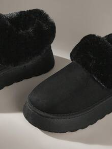 Solecia 女士休闲厚底雪地靴，冬季 - 黑色 - 查看 6