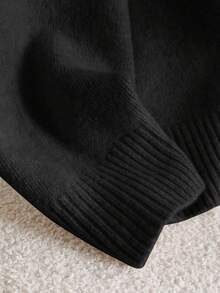 CosyJoli Luźny sweter w dużym rozmiarze, z dekoltem w serek i kokardą, wiązany na plecach, na jesień/zimę