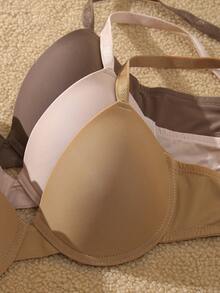 5件套女士纯色舒适透气简约设计内裤，带钢圈 - 彩色 - 查看 3