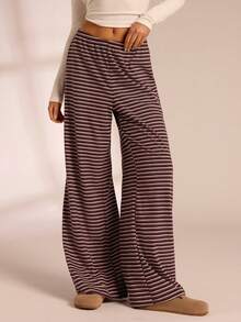 Glamine Women's Fashionable Multi-Color Striped Knit Pants - Multicolor - View 3