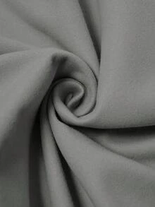 SHEIN LUNE Damen Große Größen Lässig & Business Minimalistische Lange Ärmel Woll Mäntel - Grau - Übersicht 6