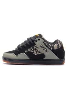 Tenis para hombre diseño camuflado transpirable punta redonda cordones suela resistente estilo skate uso urbano deportivos - Multicolor - Ver 5