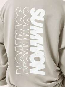 SUMWON 男童连帽衫和运动裤套装休闲运动服，适合儿童度假穿着。 - 杏色 - 查看 6