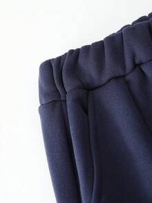 Vacaura 2件套青少年春秋季二合一圆领长袖T恤套装（含T恤和裤子），运动休闲时尚装扮