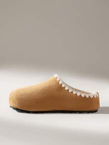 Solecia Women's Comfortable Casual Closed Toe Slippers, Autumn/Winter For Christmas - Khaki - View 3