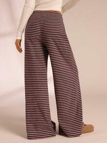 Glamine Women's Fashionable Multi-Color Striped Knit Pants - Multicolor - View 6