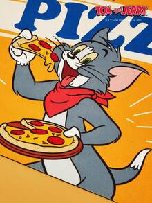 TOM & JERRY X PETSIN 1PC Pet Food Mat, Cute Cartoon Print Waterproof Placemat - Multicolor - View 6