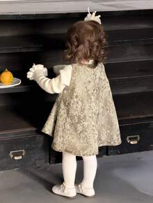 DAZY 女婴华丽圆领无袖生日派对礼服