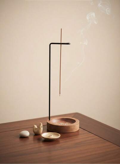 Cirelle 1pc (No Incense) Incense Burner Base For Hanging Line Incense And Sticking Incense, High-End Indoor Home Aroma Burner For Sandalwood, Aromatics, Zen Mood Setting Decoration, Rama Comfort Home,Cozy Home, High-End Hotel Supplies, High-End Gifts, Housewarming Gift