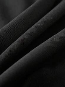 Airaco Men Solid Color Long Sleeve Single-Breasted Casual Pocket Loose Shirt, Fall - Black - View 5