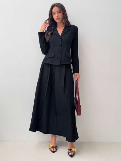 Aloruh 女士优雅正式套装及半身裙套装