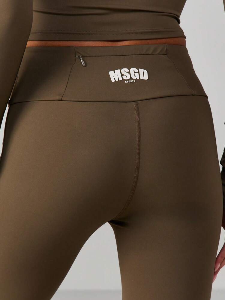 MISSGUIDED High Rise Flare Leg Active Sports Leggings With Side Stripe Detail Athletic Workout Pants