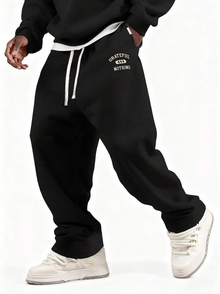 Drawstring Sweatpants With Logo Print