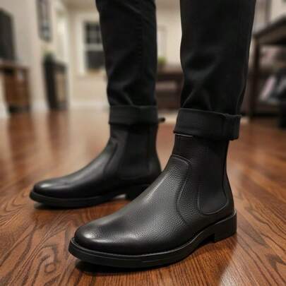 Botin de caballero en piel de res