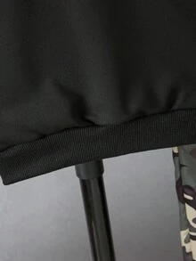 SHEIN Vacaura Tween Boy Outdoor Warm Minimalist Camo Print Utility Pants And Hoodie 2 Pieces Set - Army Green - View 3