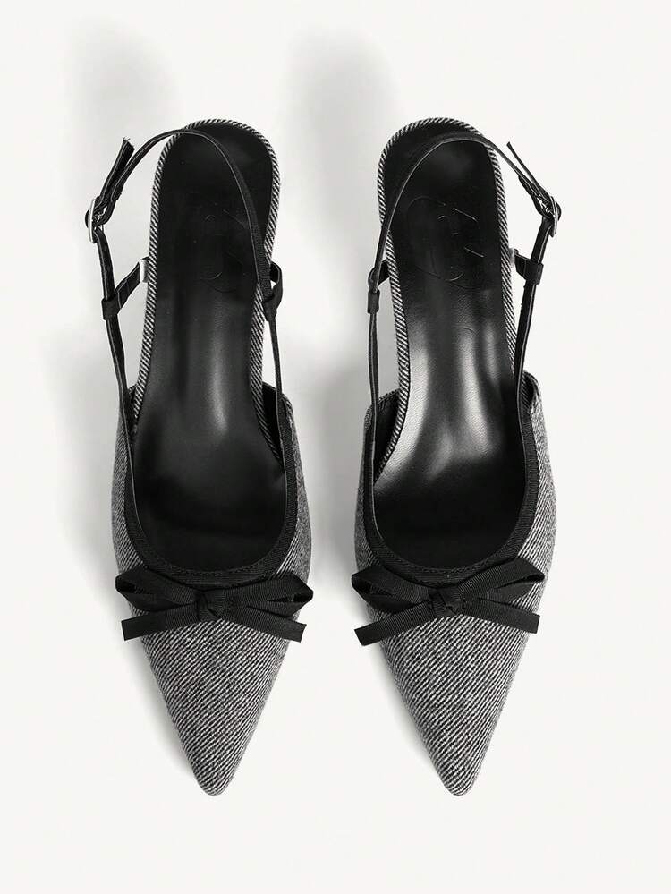 CUCCOO CHICEST Women's Elegant Commuter Pumps With Bow Decor, Pointed Toe Wedding Shoes Spring Shoes Bride Shoes