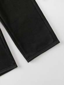 Vacaura 2 piezas Ropa deportiva y de estar en casa versátil y cómoda para adolescentes en primavera/verano, 2 colores combo gris y negro