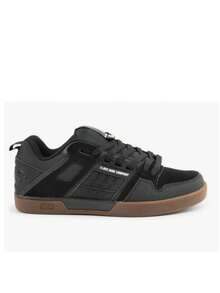 Tenis para hombre resistente al desgaste punta redonda cordones suela plana estilo skate uso urbano deportivos - Negro - Ver 5